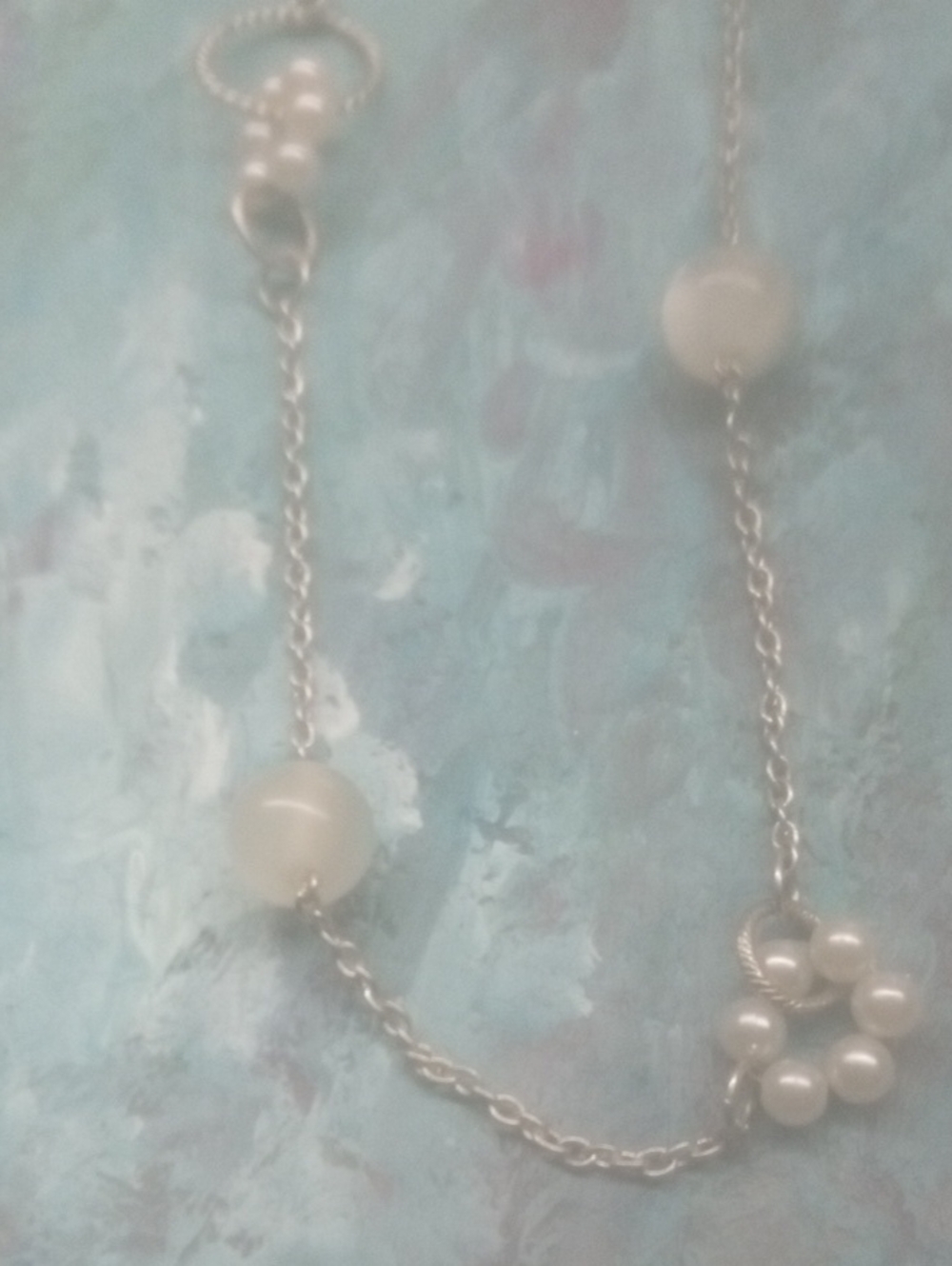 Moonglow - Elegant White Bead and Pearl Cluster Necklace - Women Jewelry